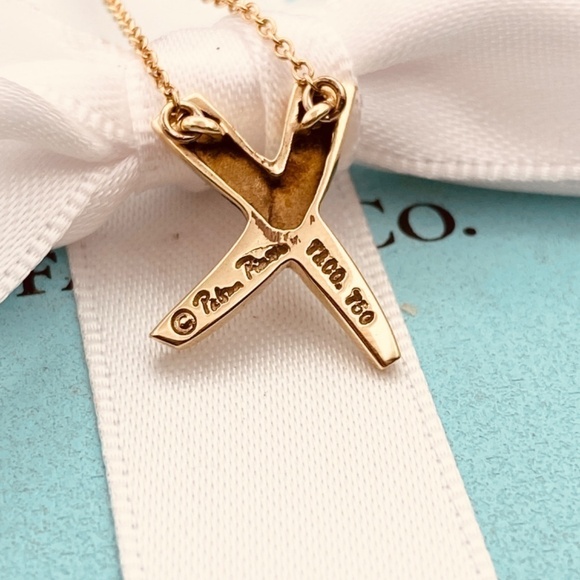 Tiffany & Co. Paloma Picasso 16mm medium Graffiti X Necklace 16” NICE WITH BOX - Picture 6 of 7